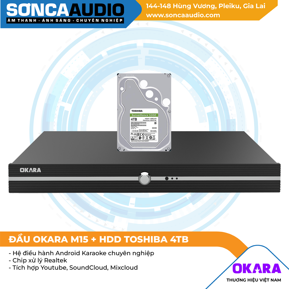 Đầu Okara M15 - HDD Toshiba 4TB 