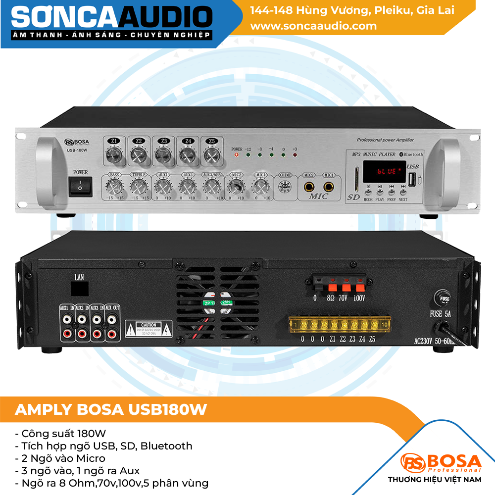  Amply Bosa USB180W  